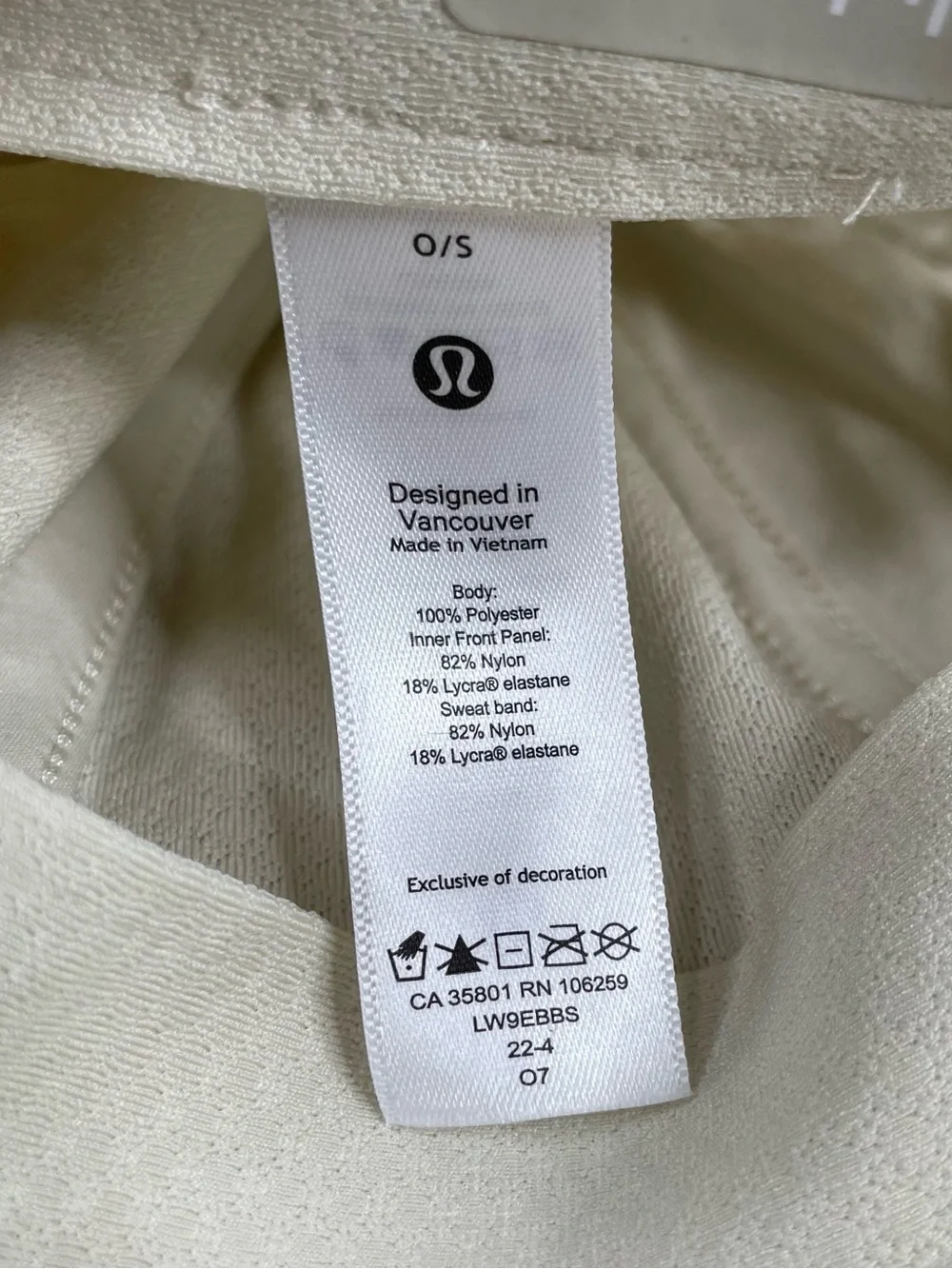 Lululemon Baller Hat Cap Strapback Womens One Size OS Beige Cream Active Gym